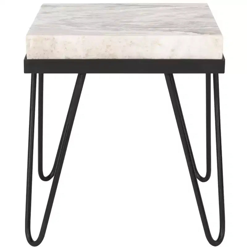 Jada Stone Top Accent Table - ACC3705 - Multi Grey/Black - Safavieh