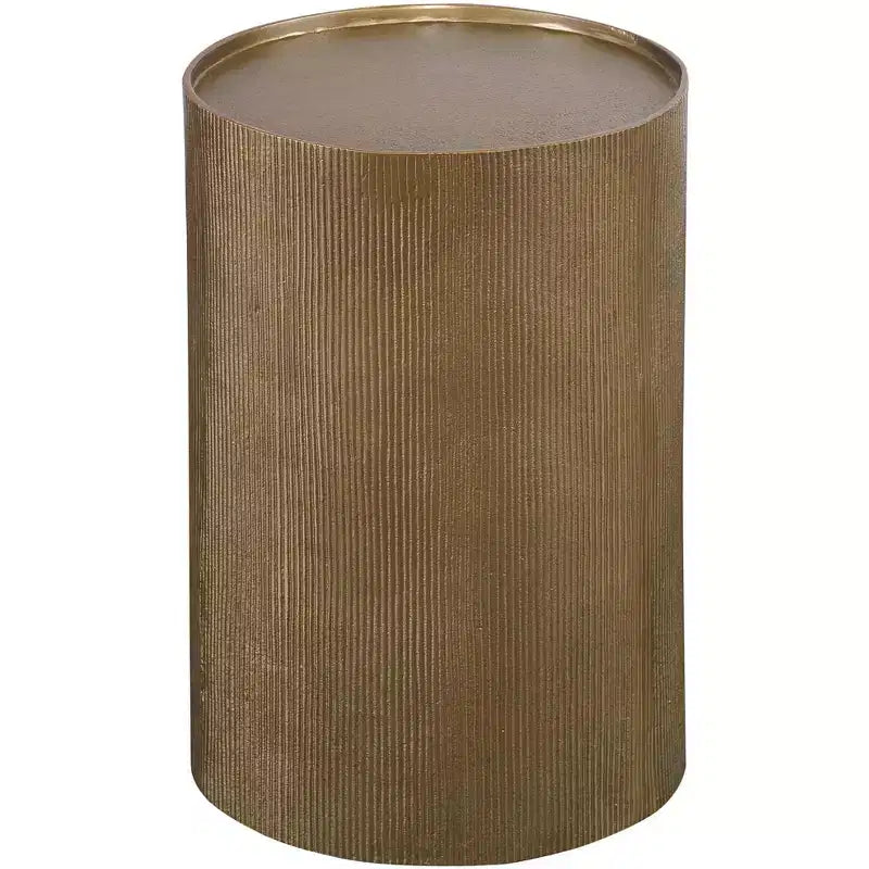 Uttermost Glam Aluminum Round Accent Table 12 Wide Antique Gold for Living Room Bedroom Bedside Entryway House Office Bathroom