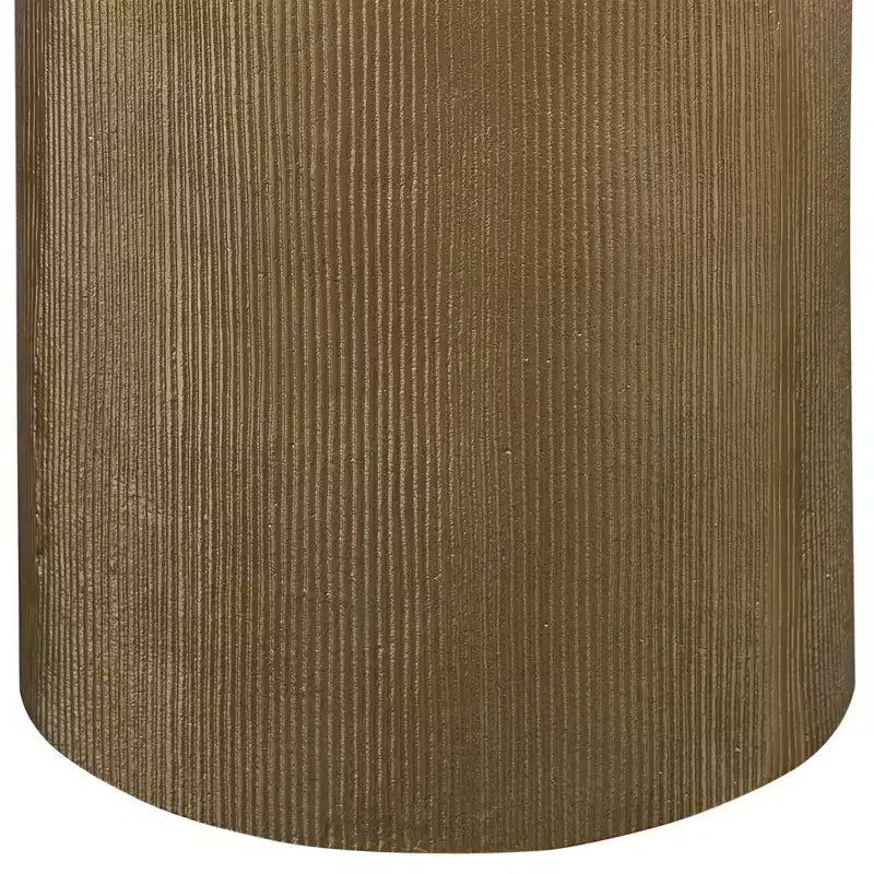 Table d'appoint ronde Glam en aluminium 12 po de large Or antique pour salon, chambre, chevet, entrée, bureau, salle de bain